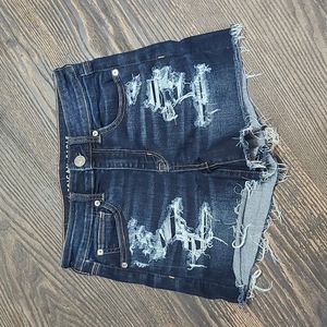 American Eagle hi-rise shortie shorts size 4